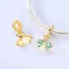 Original Copper Sun Leopard Gold Diy Charms Beads Inlaid Zircon Pendants Fit Bracelet Diy Jewelry Women Gift