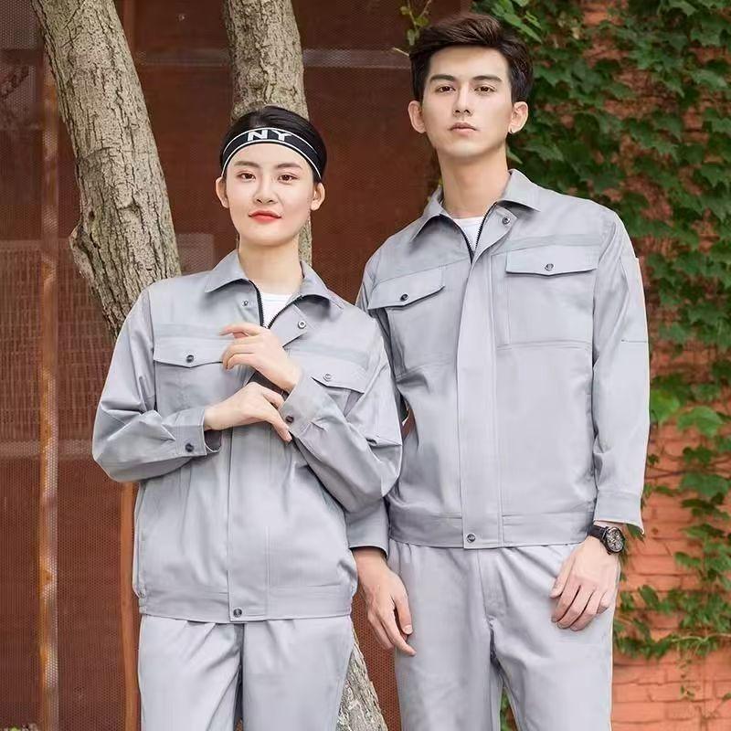 Spring/Autumn Long Sleeve Reflective Workwear Set for Auto Repair and Construction