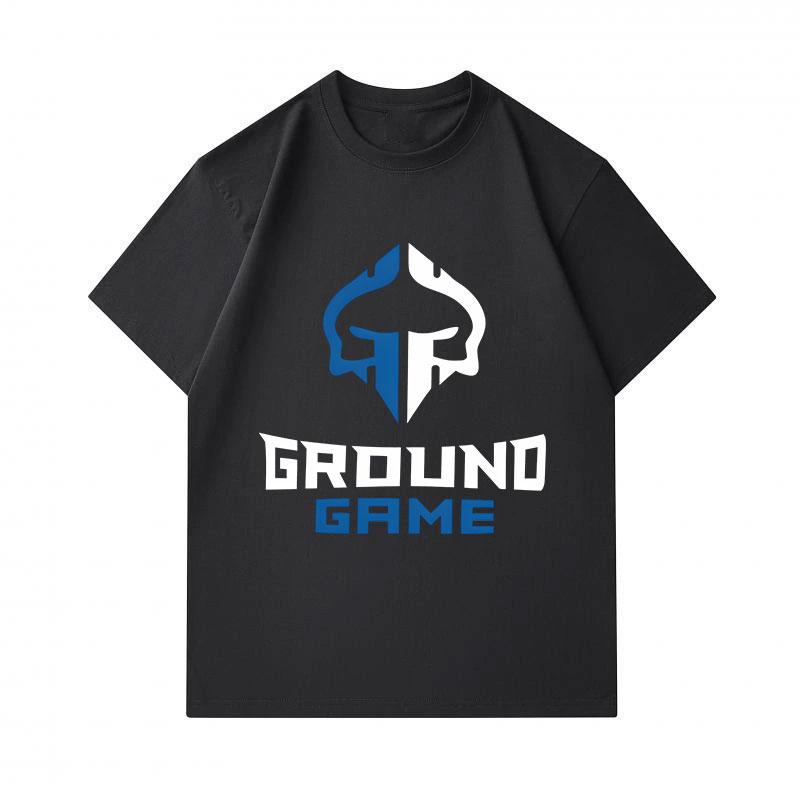 Men 100% Cotton Crew Neck Short Sleeve T-Shirt, Casual Ground Game Spartan Pattern Printed Soft Breathable Summer Daily Wear Top for Male