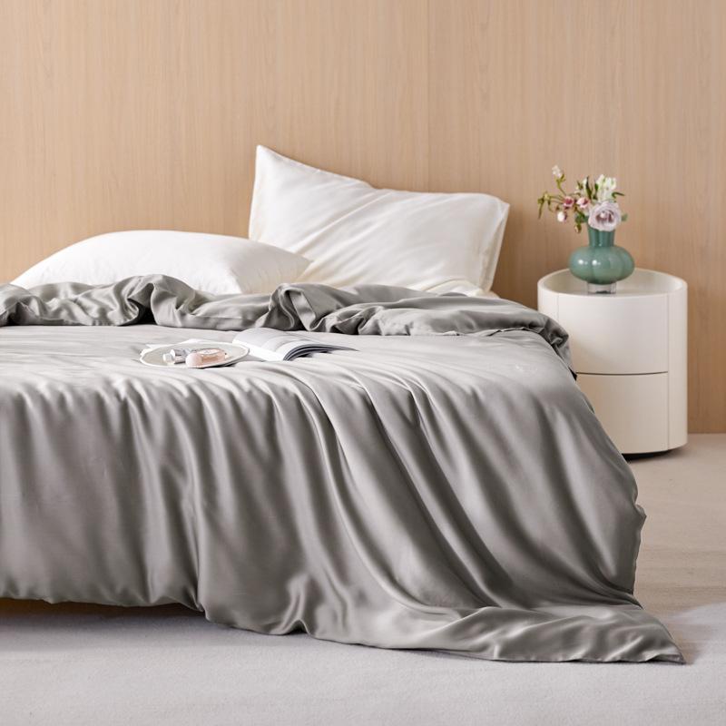 A-Class 60S Tencel Summer Duvet Cover & Bed Skirt Set Pillowcases Pair 48x74cm