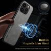 Luxury Genuine Leather Case for IPhone 16e 16 15 14 13 12 11 Pro Max X XS XR 7 8 Plus SE Magnet in Car Back Cover Man Shockproof