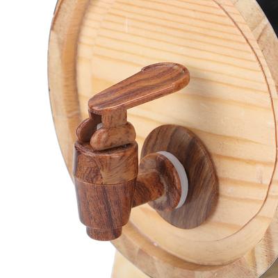Barril de Vino de Madera de Pino para Uso Doméstico de 1.5L Barril de Madera Equipo de Elaboración de Cerveza