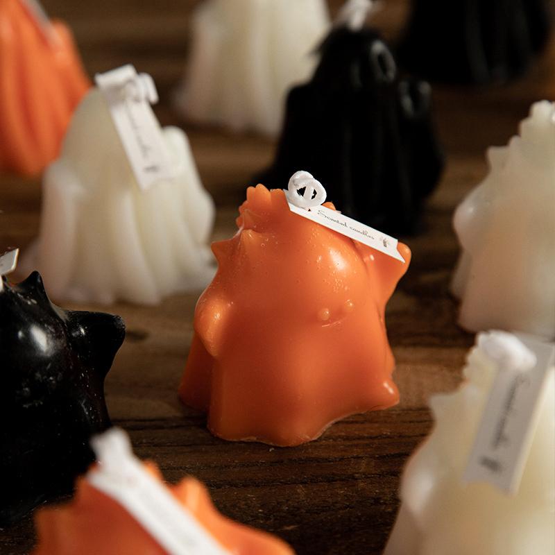 Halloween Halloween Props Cute Long Burning Time Holiday Decorations Room Fragrance Ghost Shape Multicolor