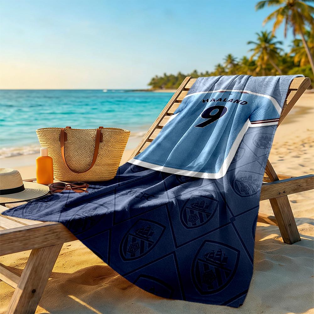 Haaland Beach Towel Super Soft Microfiber Quickdry Fabric Comfortable Lightweight Suitable for Swimming, Gym, Camping, Yoga Vacation