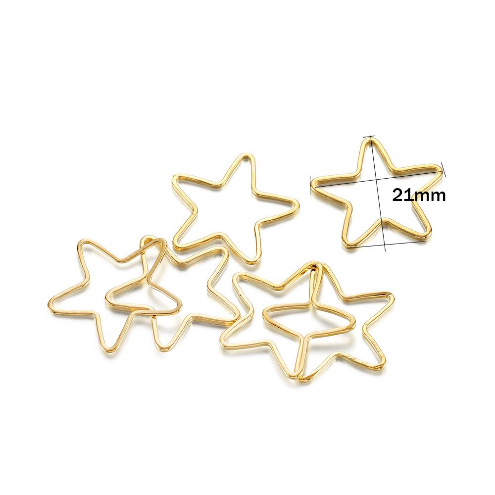 DIY Heart & Pentagram Metal Bezel Epoxy Alloy Frames for Jewelry Making