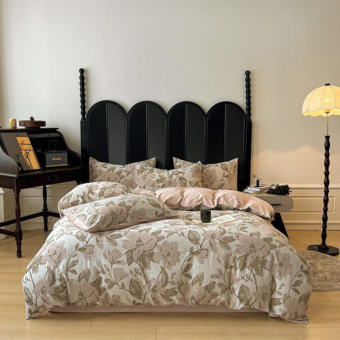 Cotton Linen Jacquard Quilt with Floral Pattern – Four Seasons Style