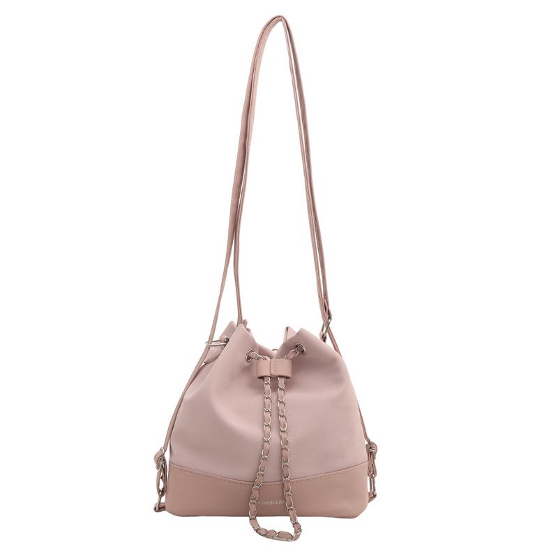 

Повсякденний іноземний нішевий дизайн рюкзак жіночий 2024 новий популярний універсальний ланцюжковий наплічний сумка-відро