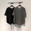 Plus Size Summer 2025 V-Neck Heart Short Sleeve Women's Loose Slimming T-Shirt