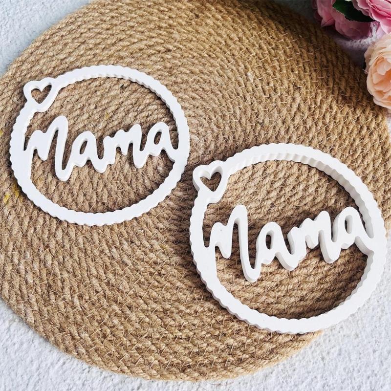 MAM Lettering Silicone Pendant Molds for Candle Soap Hanging Ornament Epoxy Resin Silicone Molds Gypsum Silicone Molds