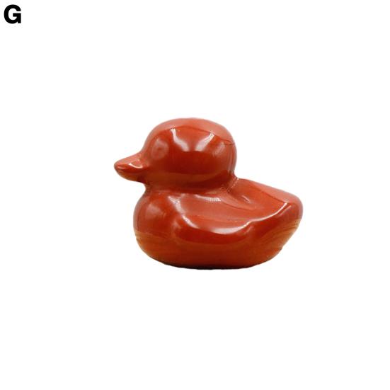 Figurky kachniček z umělého krystalu a achátu, miniaturní řezba zvířecího modelu, zahradní ozdoba