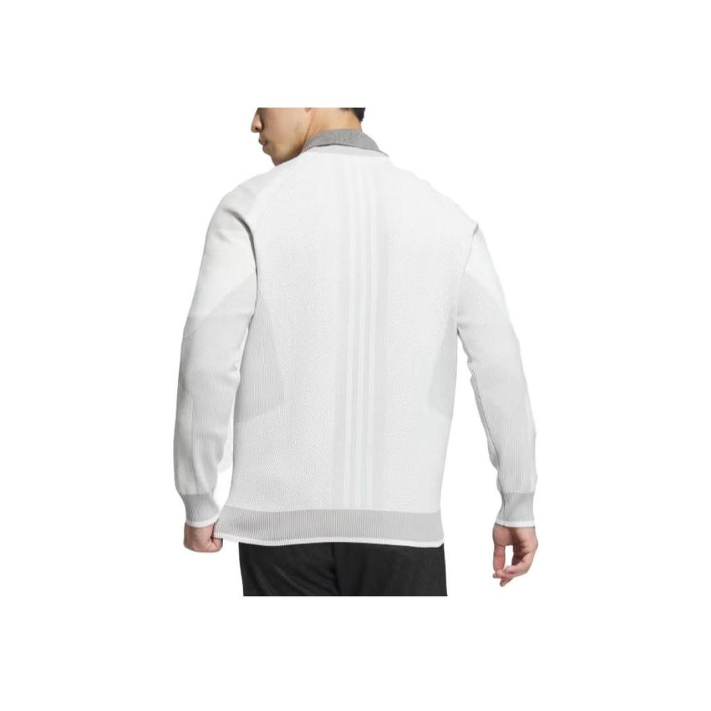 Adidas Logo Crew Neck Long Sleeve Sweater Men sweater White HZ6065