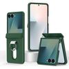 Suitable for Samsung ZFlip 20% Off Foldable Phone Case Flip7 with Ring Stand, Card Slot, Protective Cover, Matte Transparent 6