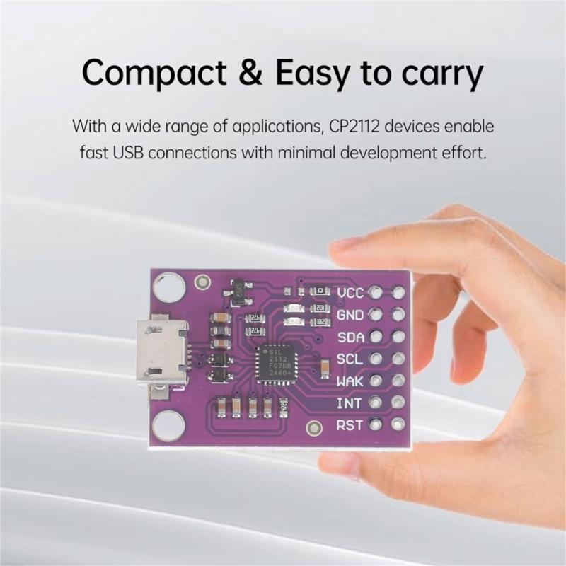 CP2112 Debug Board USB to I2C Communication Module Type C Evaluation Kit Sensors Module Adapter for Data Monitoring
