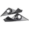 2PCS Carbon Fiber Grain Interior Front Door Speaker Window A Pillar Cover Trim For Honda 10th Gen Civic 2016 2017 2018 2019