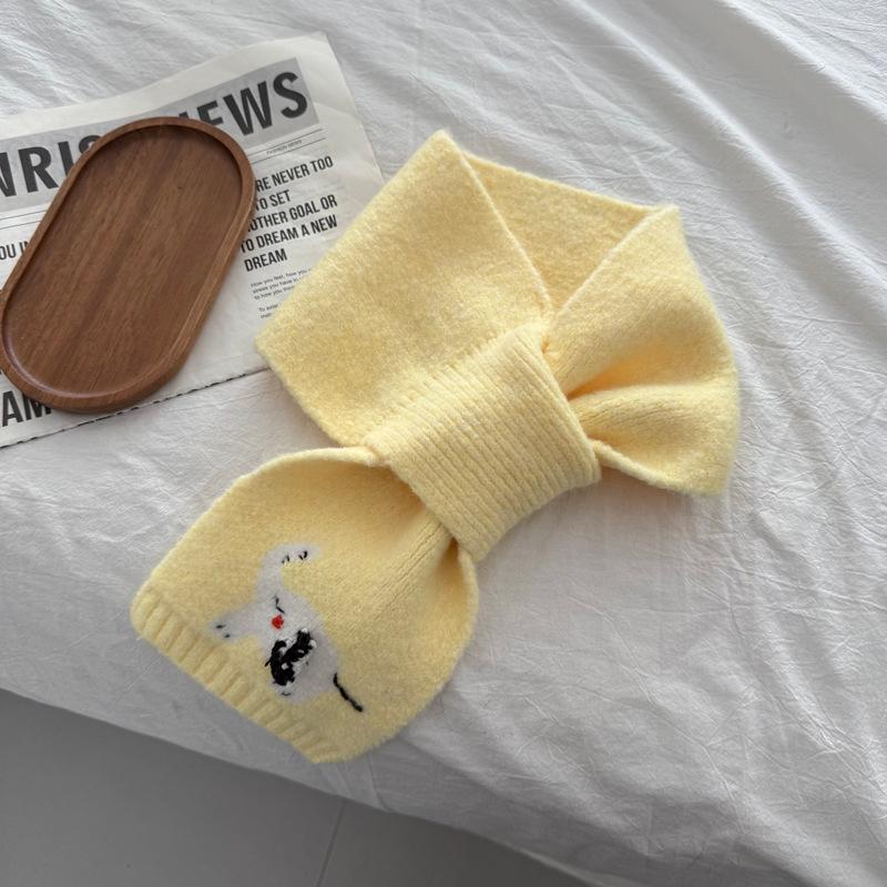 Herbst & Winter Trendiger Cartoon Strickschal: Niedlich, Warm, Vielseitiger koreanischer Stil für Frauen