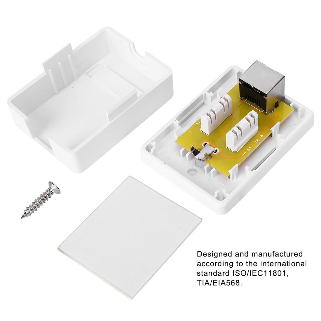 2 Stück Desktop-Informationsanschlussdose RJ45?8P8C CAT6 Einzelport Geschirmte Netzwerkkabel Aufputz