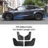 For Tesla Model Y 2025 Juniper Car Front Rear Wheels Fender TPE Anti-Snow Anti-Sand Fender Auto Car modification accessories