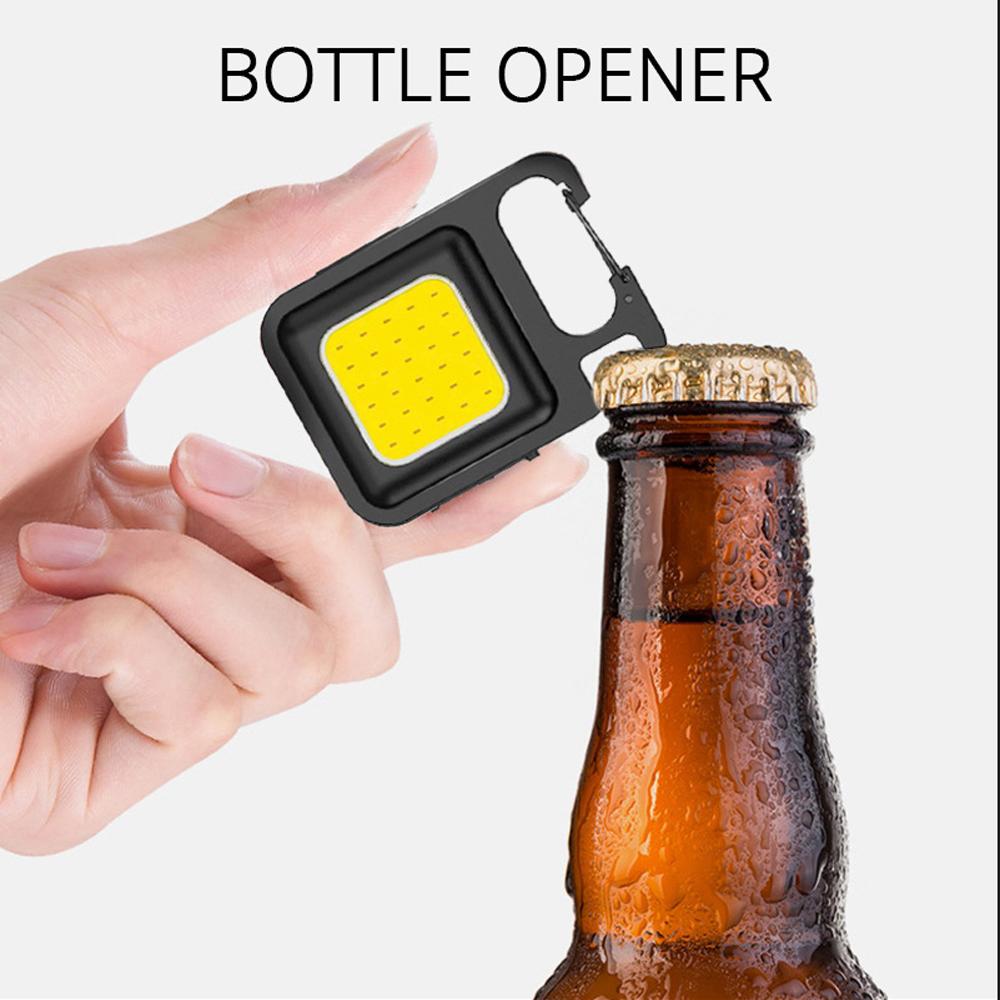 Super Bright Mini COB Keychain Portable light Flashlight Charging Lamp Camping Lights with Magnet 4 Lighting Modes Forwork Light