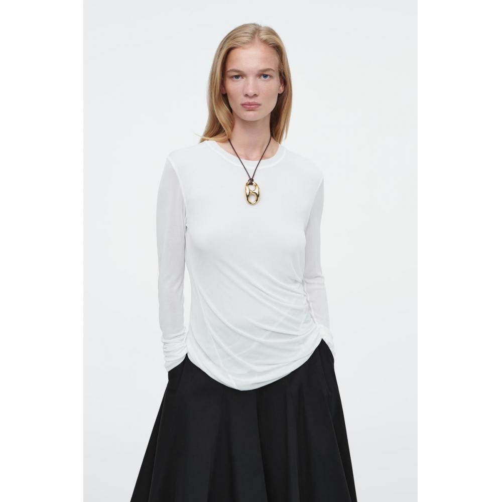 

COS Топ из японского шелка с закрученным краем white/XS