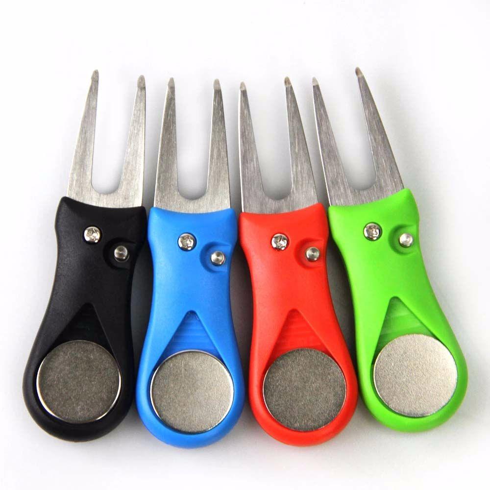Button Golf Marker Drop Ship Golf Divot Repair Tool Groove Cleaner Switchblade Pitch Golf Pitchfork