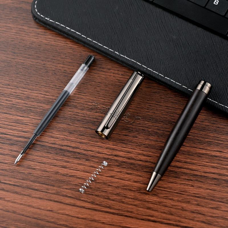Wood Grain Metal Signature Pen Rosewood Orb Pen Ebony Neutral Pen Gift Advertising Pen Print