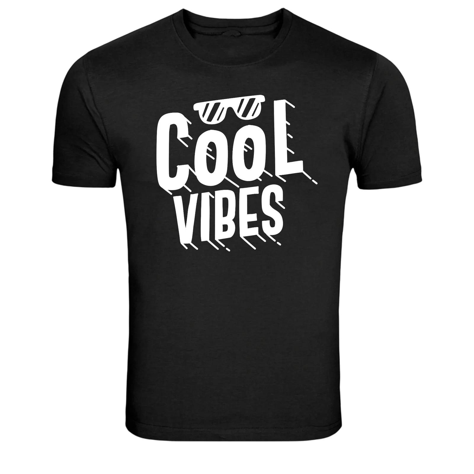 Cool Vibes Sunglasses Summer Typography Graphic T-Shirt S