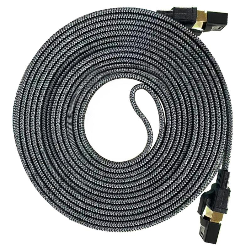 Flat CAT8 Ethernet Cable for Fast Speed 40Gbps Data Transfer and Stable Connection Cord 1-20m Optional