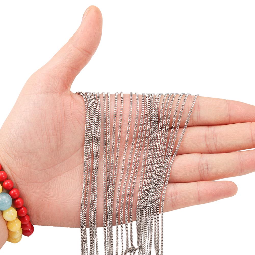 Lobster Clasp 12Pcs/Pack 45cm Necklace Chains Bulk For DIY Making Materials Jewelry Findings Accessories Wholesale