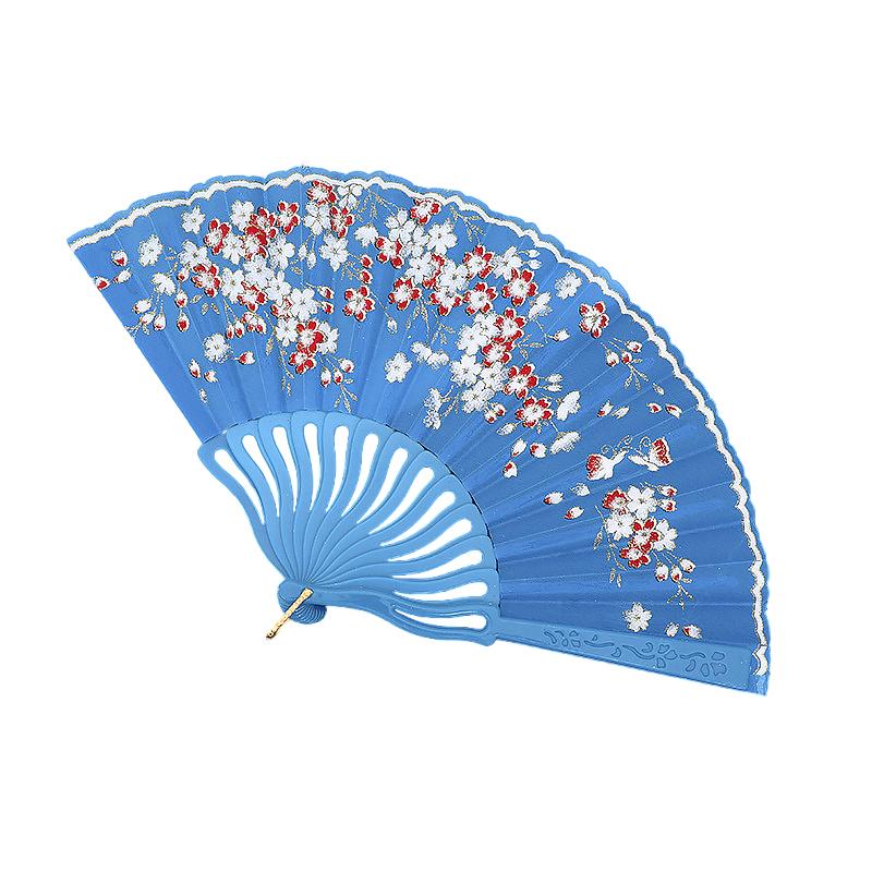 1PC Ancient Style Photography Folding Dance Performance Fan Elegant Plum Blossom Gift Plastic Classica New Chinese Style Colorful