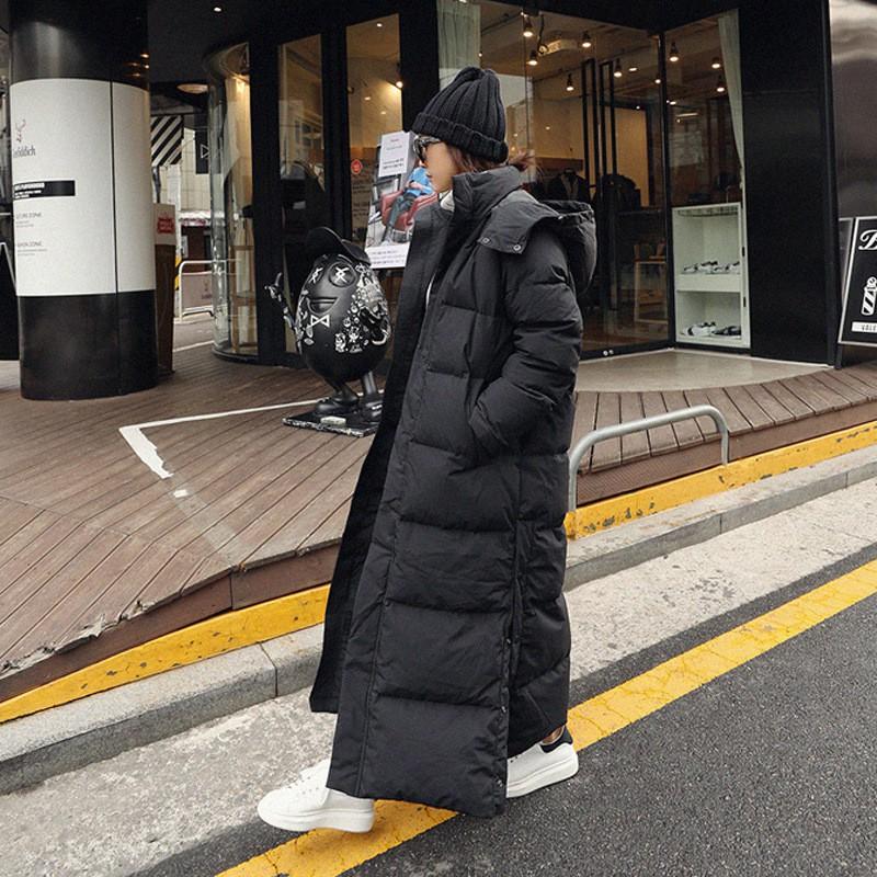 Womens Extra Long Puffer Coat 2026 Winter Black Oversized Warm Down Alternative Full-Length To Ankle