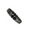Black Hematite Beaded Bracelet Square Bead Handchain Elastic Cord Wristband Stretch Unisex Fashion Jewelry