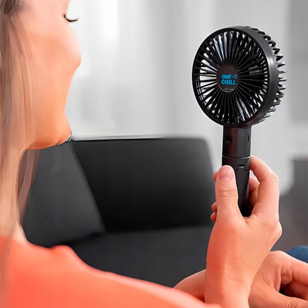 Mini Standing Fan Portable Hand Fan with Stand for Desk