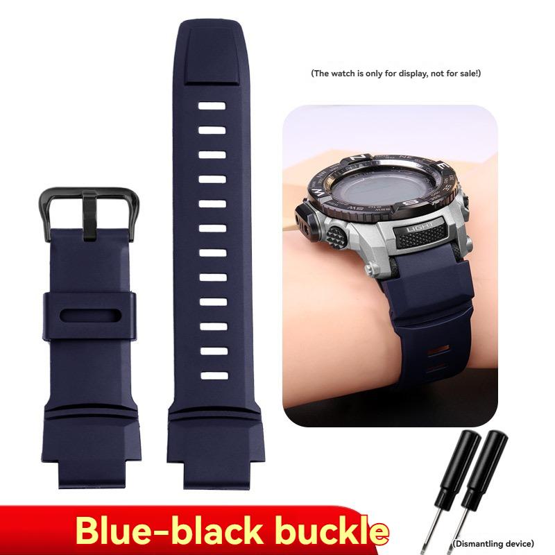 For Casio PROTREK PRG-260/270/550/250 Silicone WatchBand PRW-3500/2500/5100 Dedicated interface rubber strap Black men Bracelet