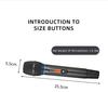 UHF Metal Wireless Microphone with Infrared Frequency Matching for Singing (One-to-Two)