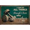 Vintage Metal Poster Wall Art, Fitness Gym Iron Sign Home Decor