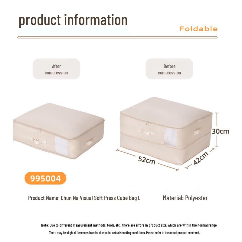 CHAHUA Large Capacity Visible Clothes & Quilt Storage Bag