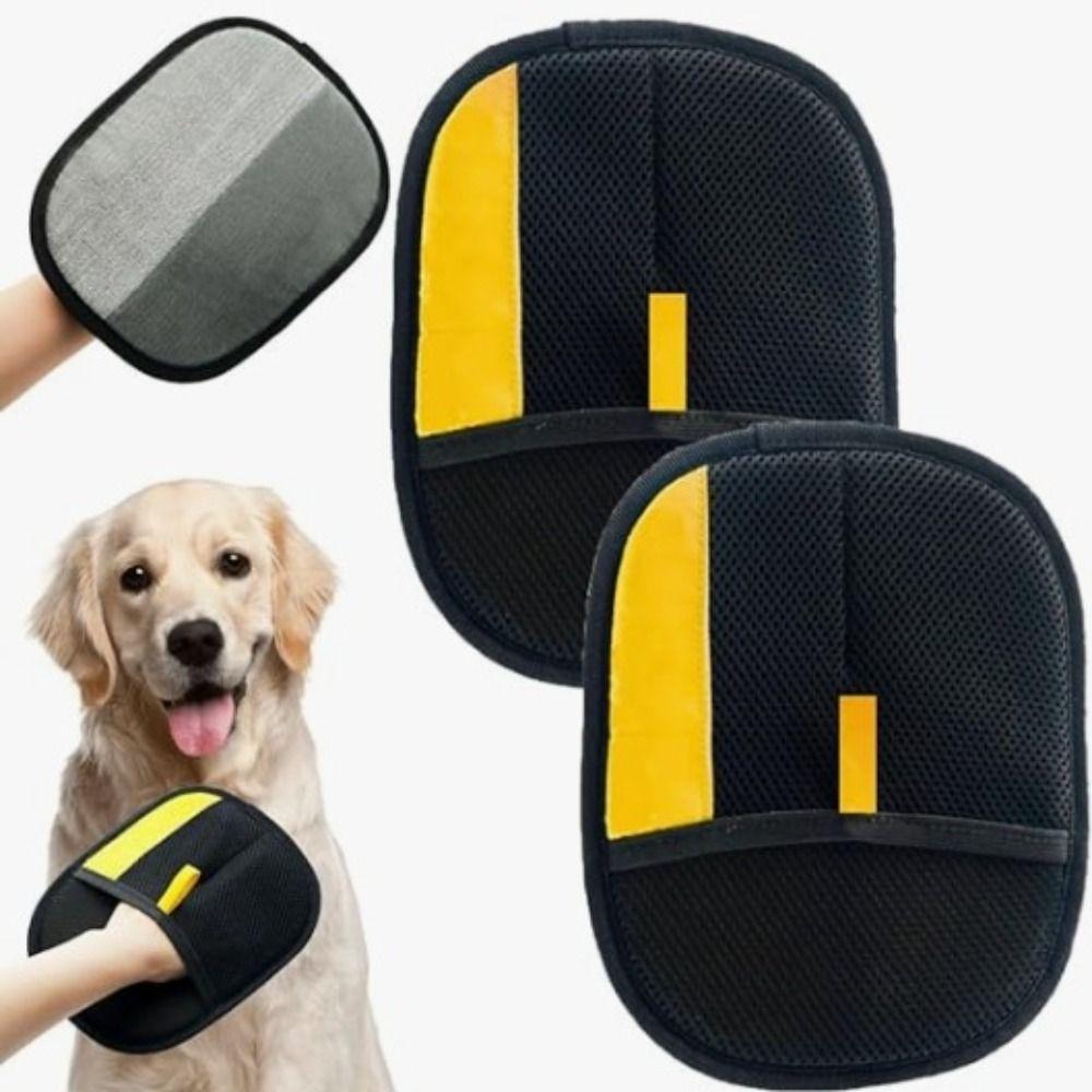 3PCS Multi-functional Static Dedusting Brush Soft Pet Hair Remover Brush Removing Gloves  Carpet