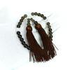 Informal Buddhist Prayer Beads for Women and Children, Natural Stone, Smoky Quartz