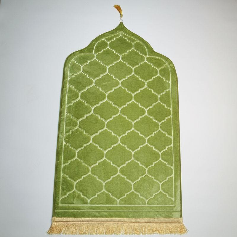 Irregular Embossed Raschel Prayer Mat with Short Pile
