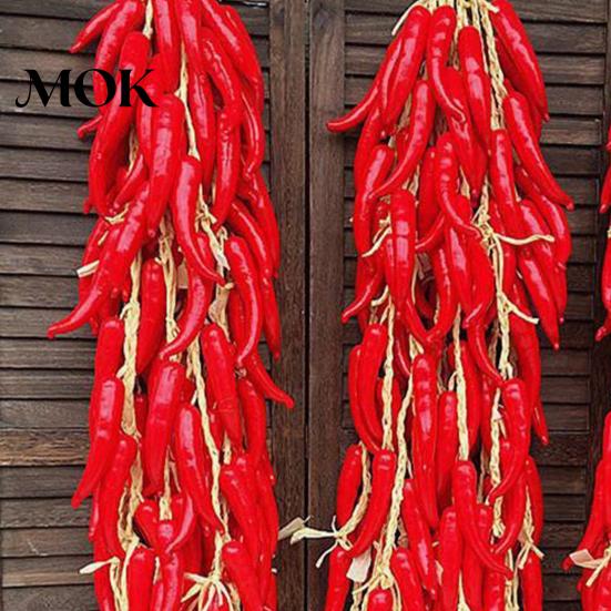 Durable Artificial Vegetable Decor Vegetables String Simulated Garland Realistic Decorative Fake Veggies for Long-lasting Home Farmhouse Kitchen Farm