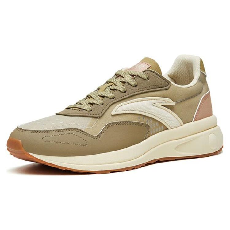 ANTA Men Classic Retro Casual Shoes Khaki Off White Pink 112328871-9
