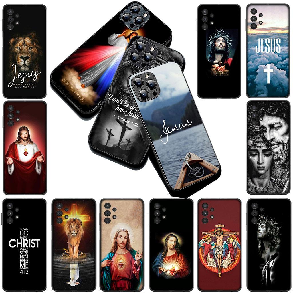 Cover Jesus Cross God Phone Case for Samsung Galaxy S22 S21 S20 FE Ultra Plus A07 A17 A15 A16 A25 A57 A37 Casing
