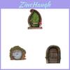 Rustic Farmhouse Fairy Door Decor With Wooden Craft Figurine For Home Living Room Accent