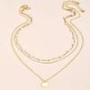 Vintage Necklace Gold Color Chain Women's Jewelry Bohemian Multilayer Coins Necklaces Girls Collier Femme Collares Jewelry 2022