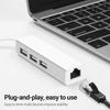 USB Hub Driver Free Data Transfer Portable USB Type-C To RJ45 Ethernet Network Hub Adapter for Computer