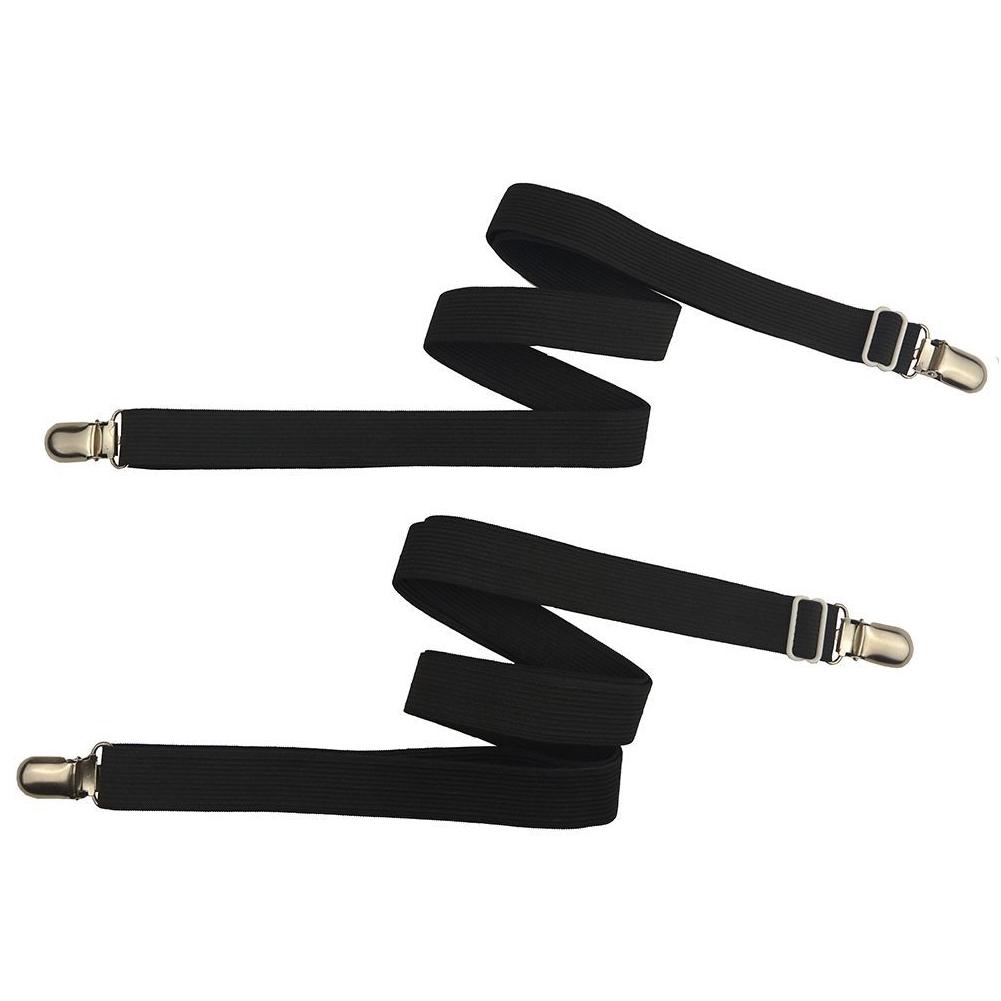 2PCS 90-180cm Bed Sheet Strap Clip   Fasteners   Mattress Holder (white)