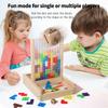 Wooden Fun Acrylic Three Dimensional Tetris Children Puzzle Toy Blocks Building