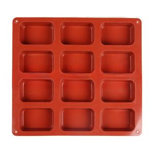 12 Cavity Rectangle and 6 Cavity Round Silicone Baking Molds for Muffins Cakes and Desserts Non Stick Heat Resistant Bakeware