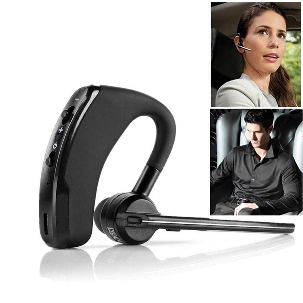 Bluetooth Business Stereo Headphone Wireless Hands-free Mic Headset with Voice Control Noise Reduction Earphone Ear Hook Earbud
