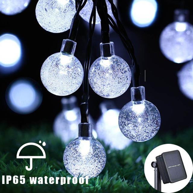 100LED 12M IP65 WaterproofString Light Outdoor Solar Fairy Lights Garland Christmas Decoration Wedding Lamp Garden